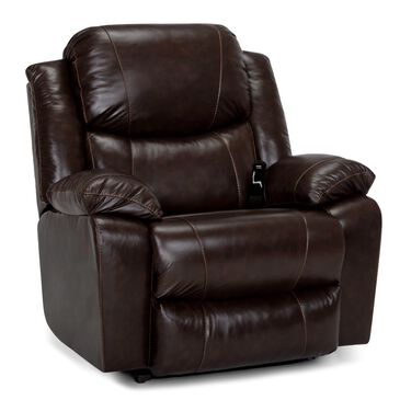 Moore Furniture Caesar Oversized Power Rocker Recliner in Antigua Dark Chocolate, , large