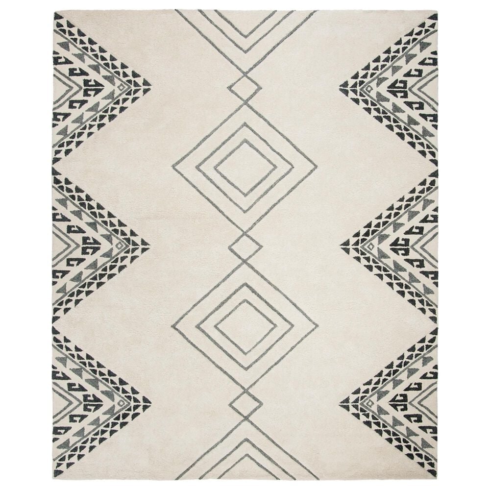 Safavieh Casablanca CSB301A 8" x 10" Ivory and Grey Area Rug, , large