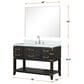 Lexora Home Norwalk 48" Single Bathroom Vanity in Brown Oak with White Cultured Marble Top and Rectangular Sink, , large