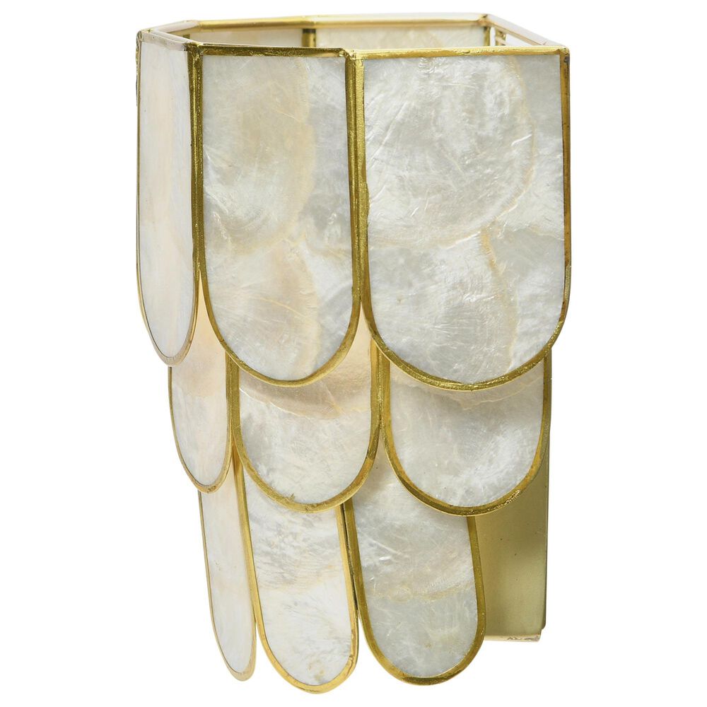 Creative Coop Gatsby 4-Tier Wall Sconce in Natural and Gold, , large