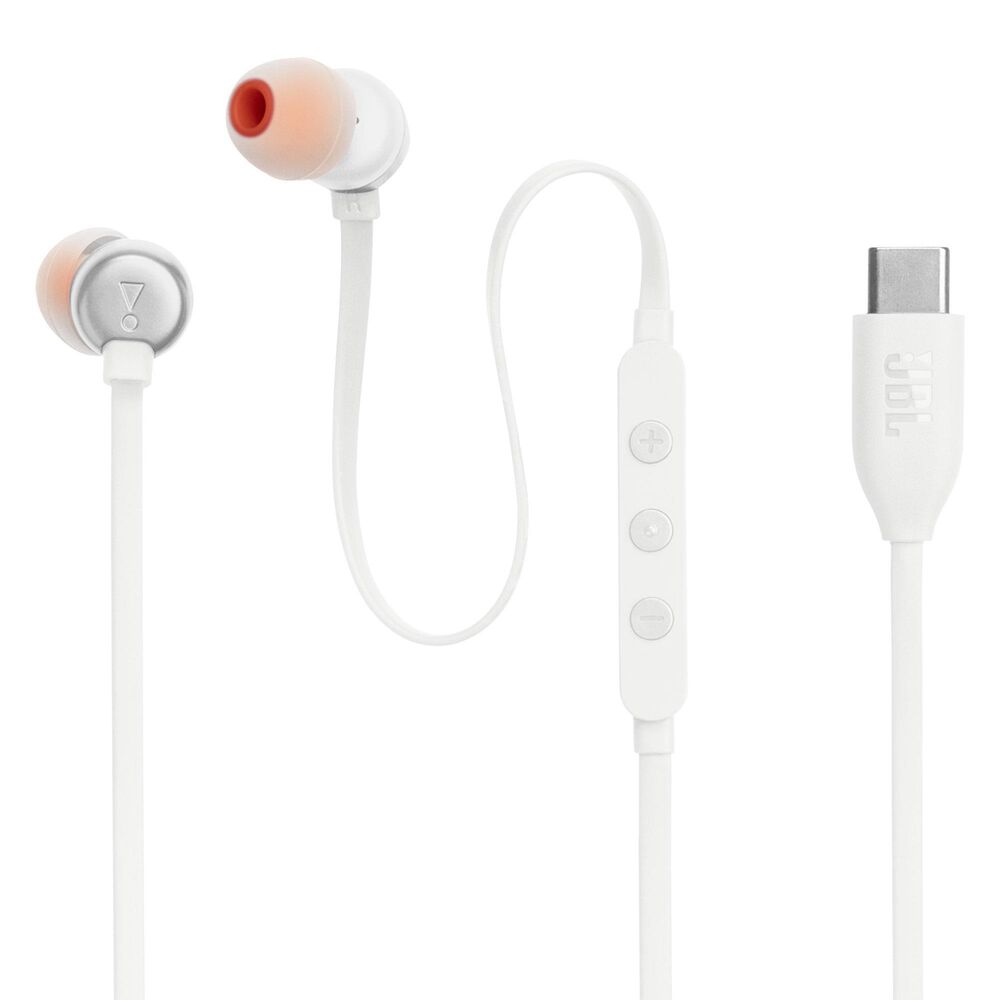 JBL Tune 310C USB Wired In-Ear Headphones in White, , large