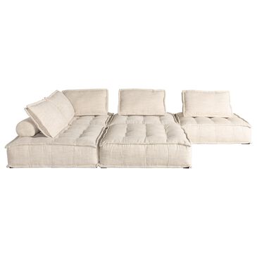 Classic Home Element 4-Piece Stationary Lounge Sectional in Natural Grey, , large