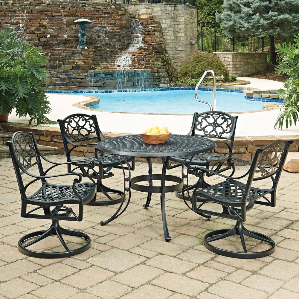 Home Styles Sanibel 5-Piece Dining Set in Black, , large