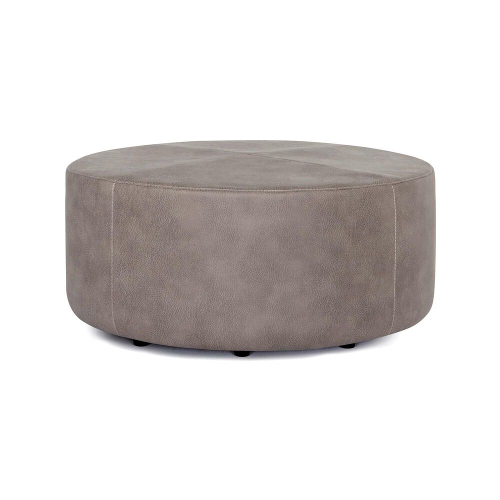 Moore Furniture Rizzo Round Ottoman in Greige, , large