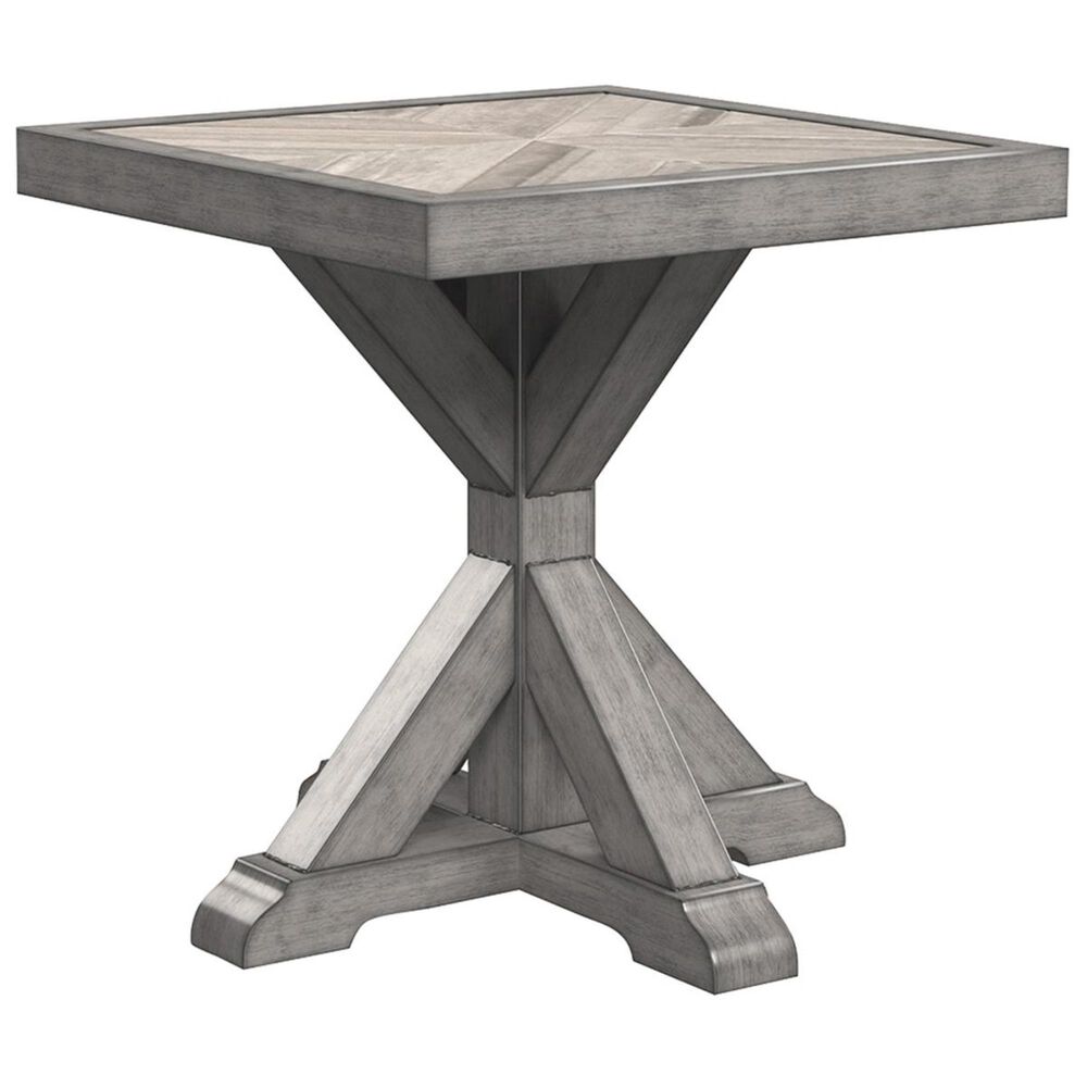 Ashley Beachcroft Square End Table in Silver, , large