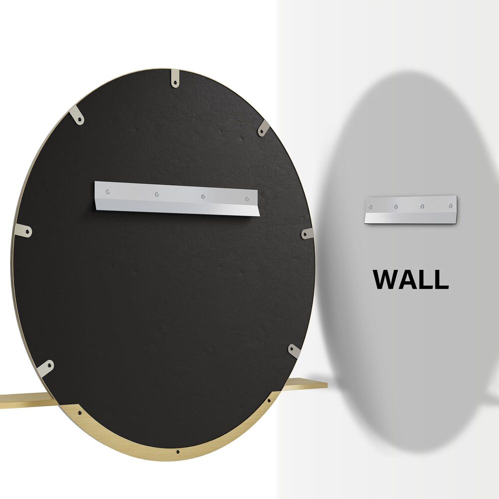 James Martin Platform 24&quot; Round Mirror in Radiant Gold, , large