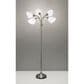 Adesso 5-Light Floor Lamp in Brushed Steel, , large