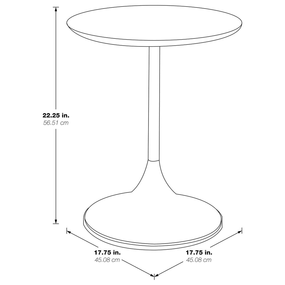 OSP Home Flower Side Table in White, , large