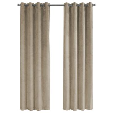 Monarch Specialties 52" x 95" Curtain Panel in Beige (Set of 2), , large
