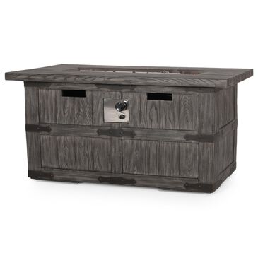 Noble House Arnton 40000 BTU Rectangle Fire Pit in Gray, , large