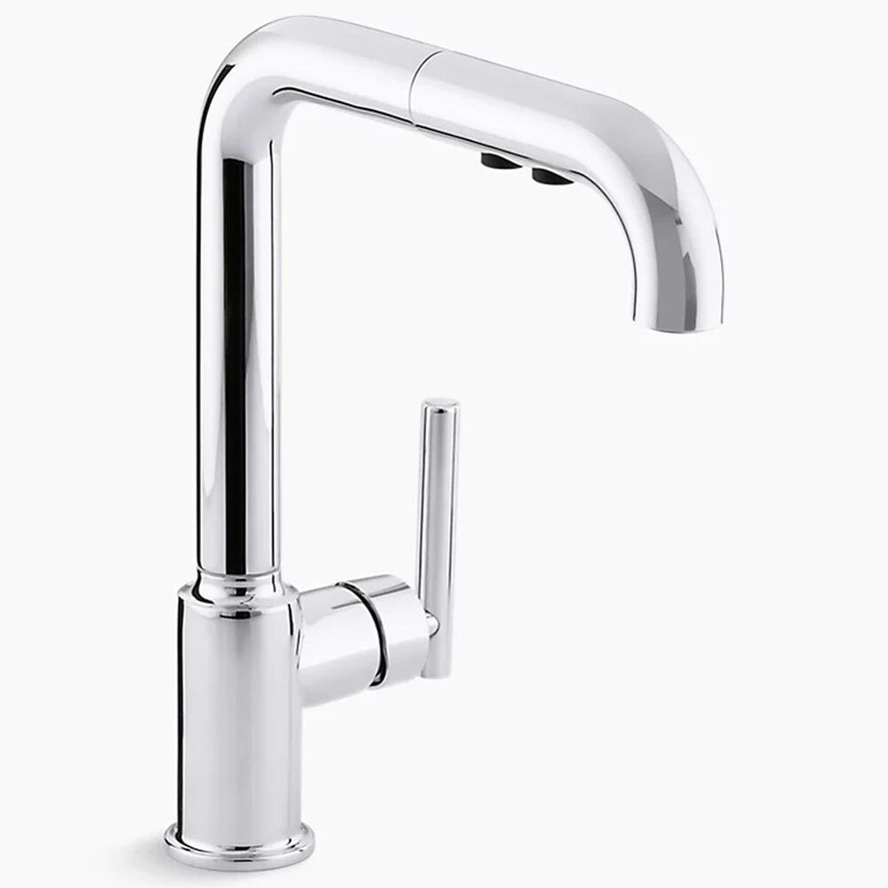 Kohler Purist Pull-Out Kitchen Sink Faucet in Polished Chrome, , large