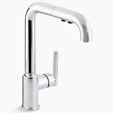Kohler Purist Pull-Out Kitchen Sink Faucet in Polished Chrome, , large