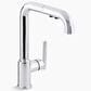 Kohler Purist Pull-Out Kitchen Sink Faucet in Polished Chrome, , large