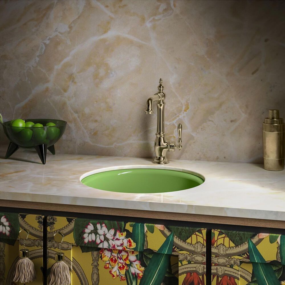 Kohler Porto Fino 18.5" Top-Undermount Single Bowl Bar Sinks in Fresh Green, , large
