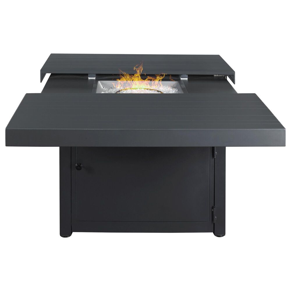 Plank And Hide Co 42&quot; Square Firepit Top &amp; Base in Black and Charcoal, , large