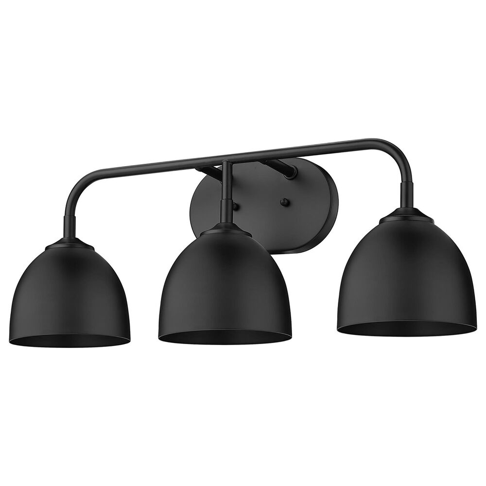 Golden Lighting Zoey 3-Light Bath Vanity in Matte Black, , large