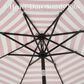 HOMLUX 10" Solar LED Patio Umbrella with Adjustable Tilt and in Red, , large