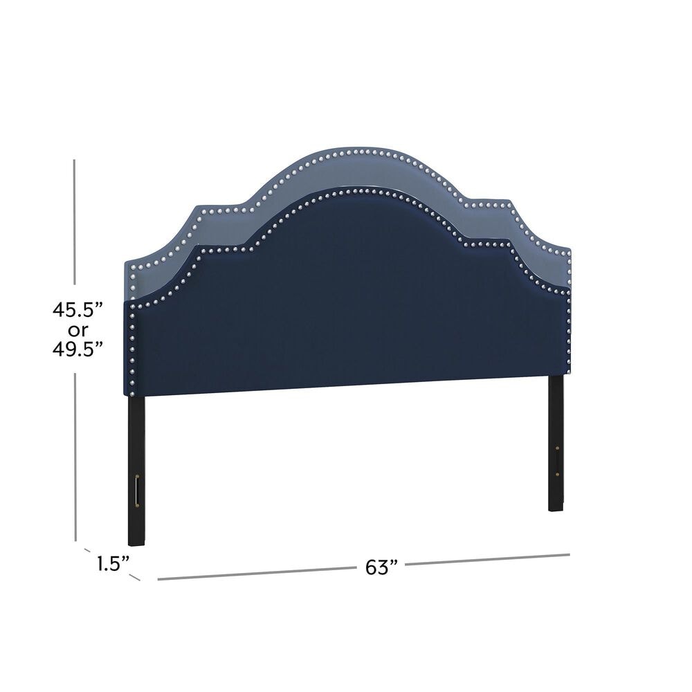 The Monday Company Cynthia Upholstered Headboard in Navy, , large