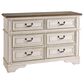 Ashley Realyn 3-Piece Queen Upholstered Storage Bed Set in Chipped White, , large