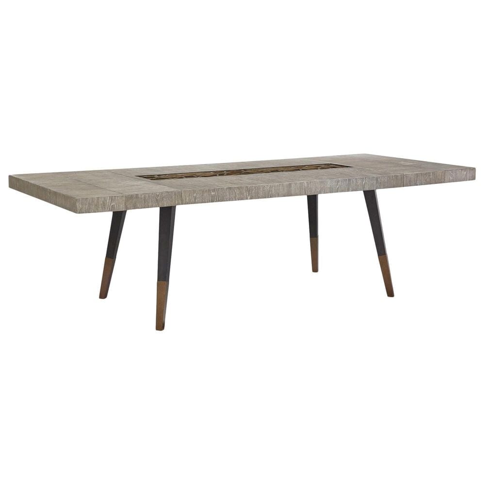 Nicolette Home Ryker Rectangular Dining Table in Black, Grey, and Aged Brass, , large