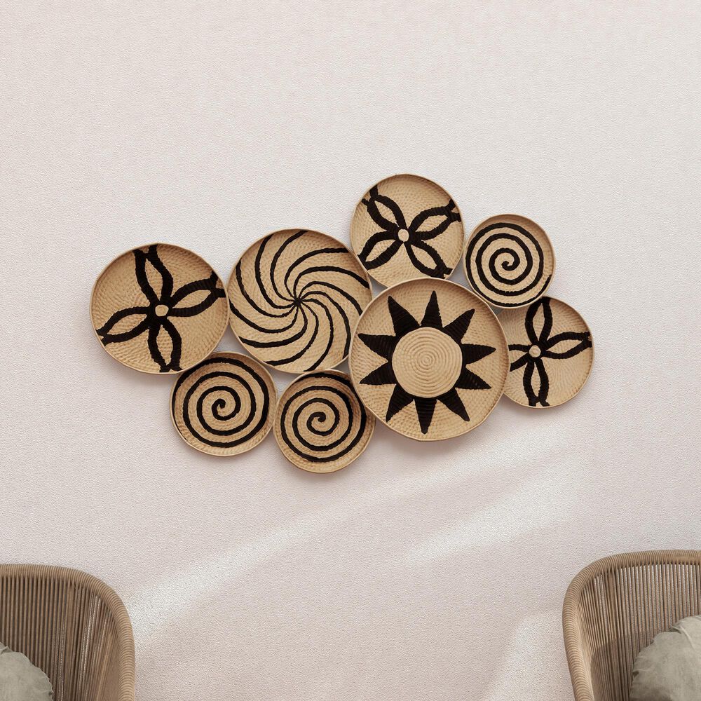 Maple and Jade 29&quot; x 44&quot; Eclectic Abstract Wall Decor in Black and Brown, , large