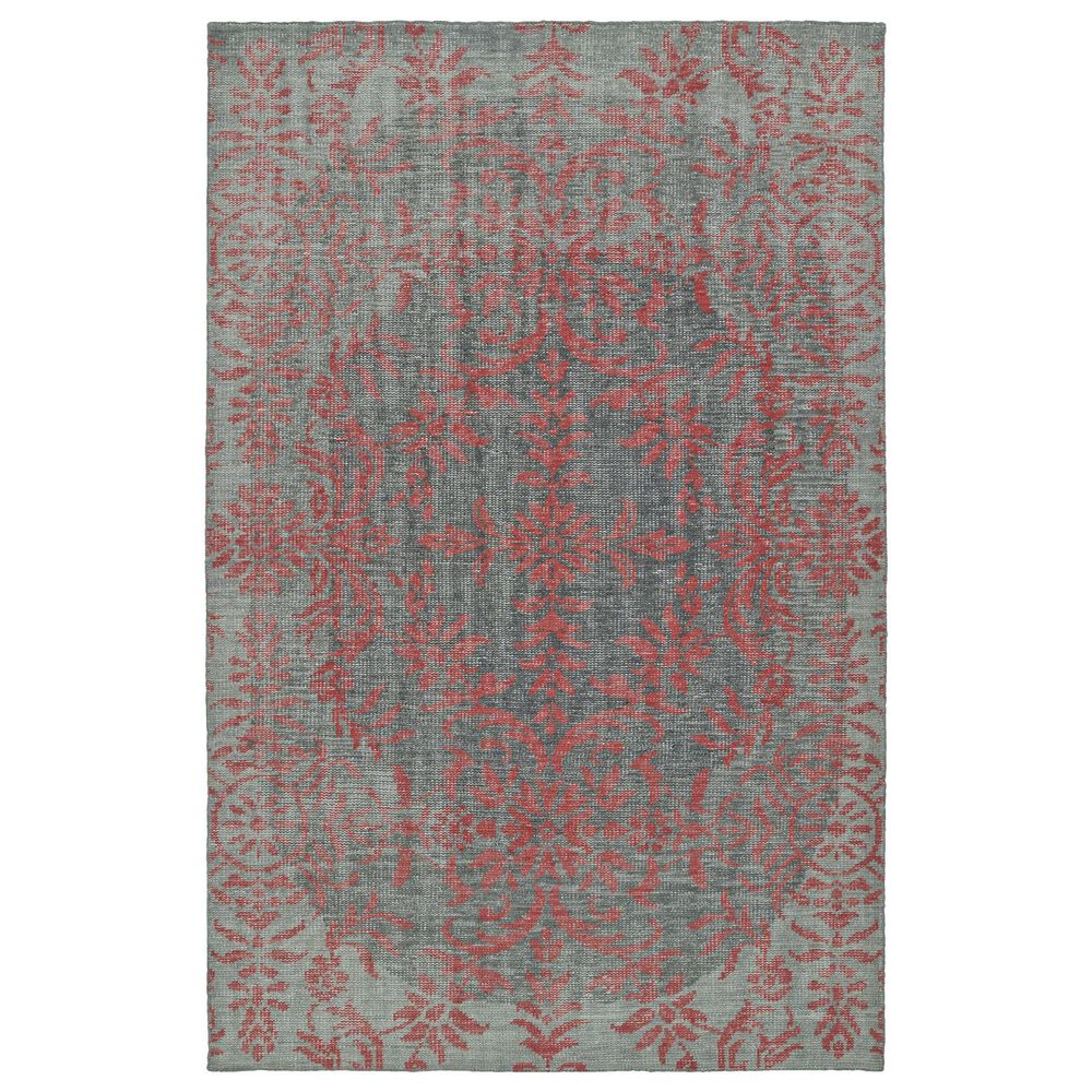Kaleen Rugs Relic 2" x 3" Light Grey, Graphite and Pink Area Rug, , large
