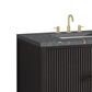 James Martin Vanities Myrrin 36" Vanity in Carbon Oak with 3 cm Parisien Bleu Quartz Top, , large