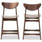 Baxton Studio Latina Counter Stool with Light Grey Cushion in Walnut (Set of 2), , large