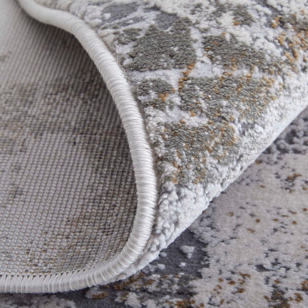 Feizy Waldor Ivory and Gray 2'10" x 7'10" Runner, , large