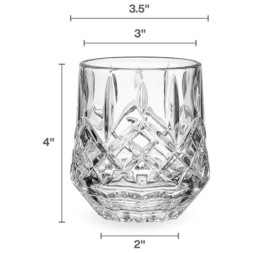 Lifetime Brands Wesley 11 Oz Double Old Fashioned Glasses in Clear (Set of 4), , large