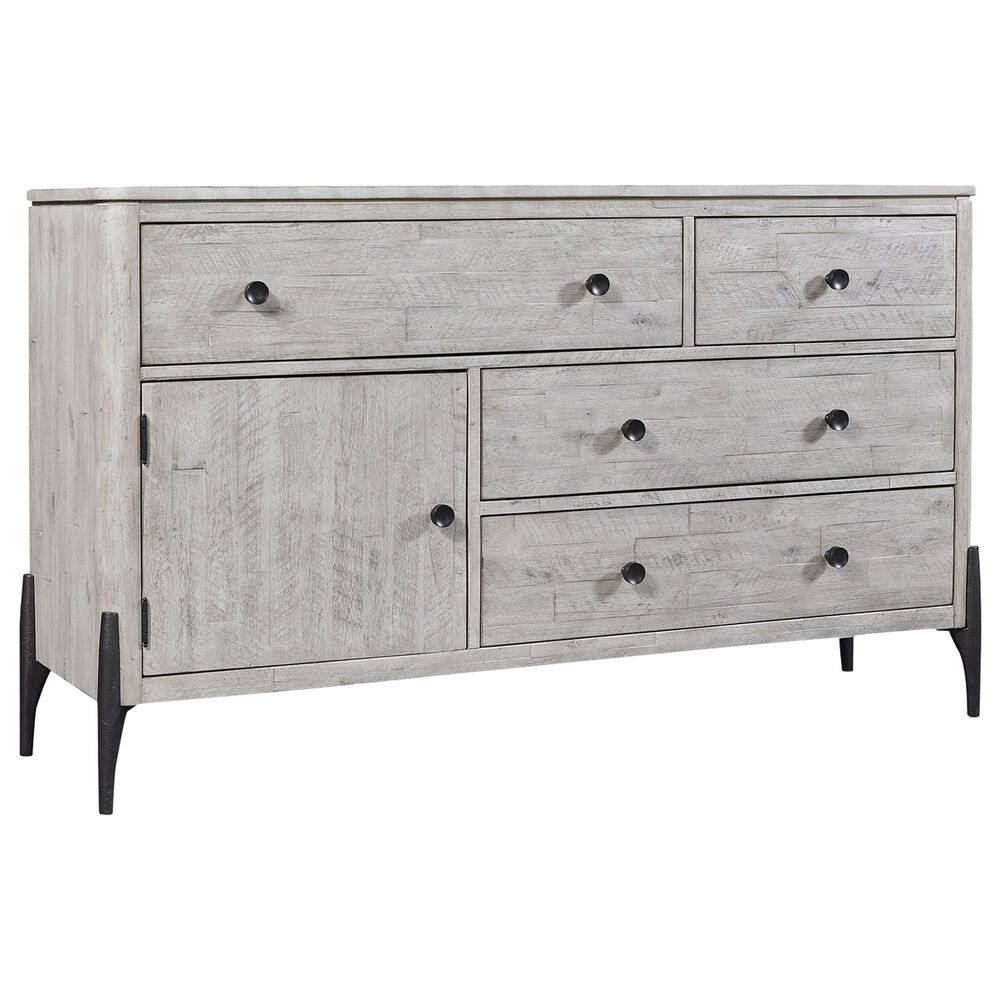 Riva Ridge Zane 4-Drawer Dresser in Parchment and Matte Black, , large