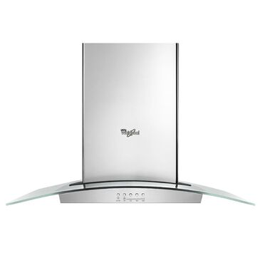 Whirlpool 36" Glass Island Kitchen Hood with Glass Edge LED Lighting, , large