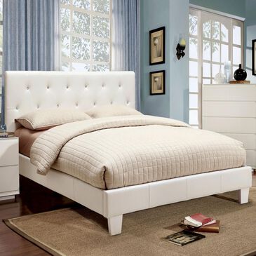 Furniture of America Benson Full Platform Bed in White, , large