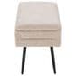 Lumisource Neapolitan Storage Bench with Light Brown Cushion in Black, , large