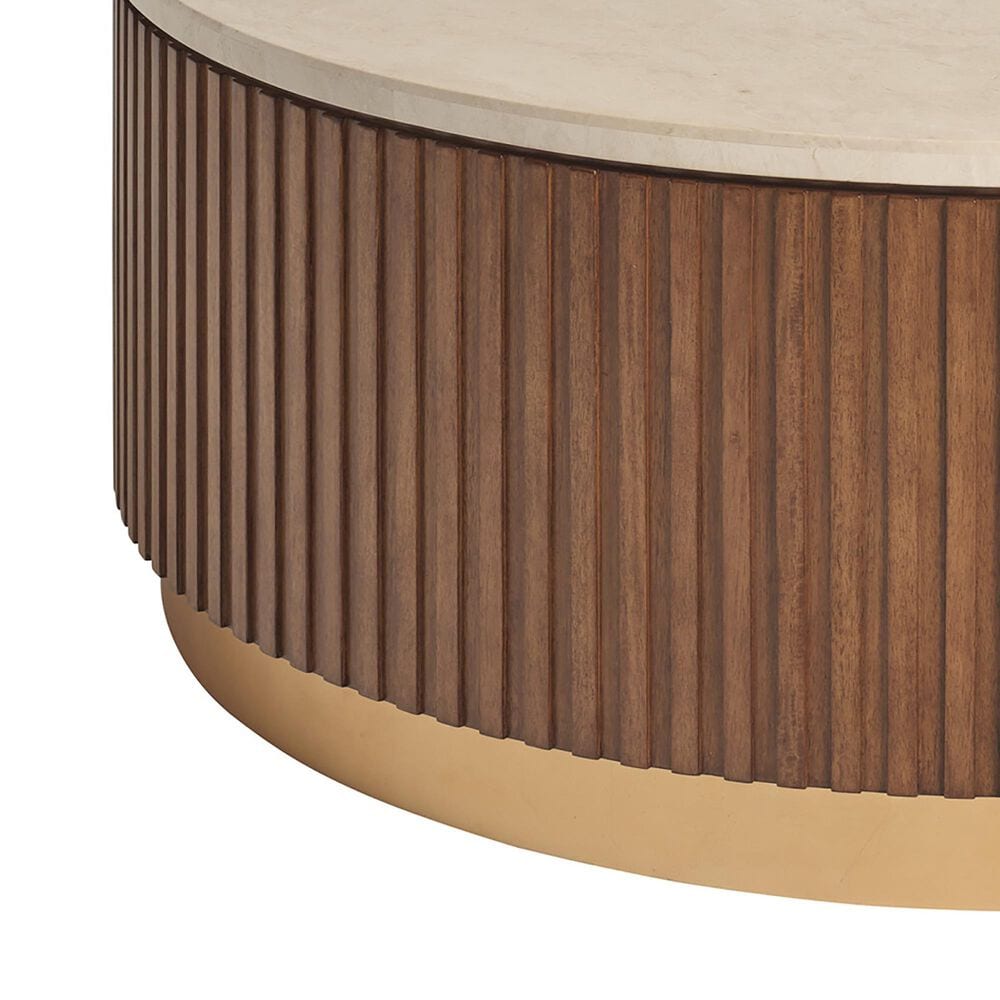 Lexington Furniture La Costa Avenida Cocktail Table in Anticato, Sierra Tan and Satin Gold, , large