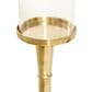 Maple and Jade Aluminum Room Hurricane Lamp in Polished Gold and Clear (Set of 2), , large