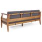 Hearth and Haven Aston Outdoor Sofa with Teak Frame in Gray, , large