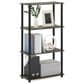 HOMLUX Turn-N-Tube 4-Tier Multipurpose Shelf Display Rack in French Oak Grey and Black, , large