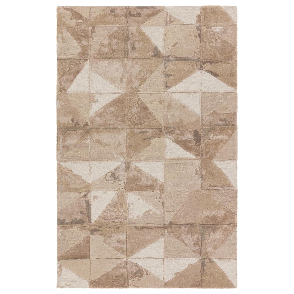 Jaipur Fragment Agate Tan and Taupe 10" x 14" Area Rug, , large