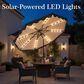 HOMLUX 10" Solar LED Patio Umbrella with Adjustable Tilt and in Dark Blue, , large