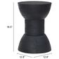 Zuo Modern Wisdom Table Stool in Matte Black/Black, , large