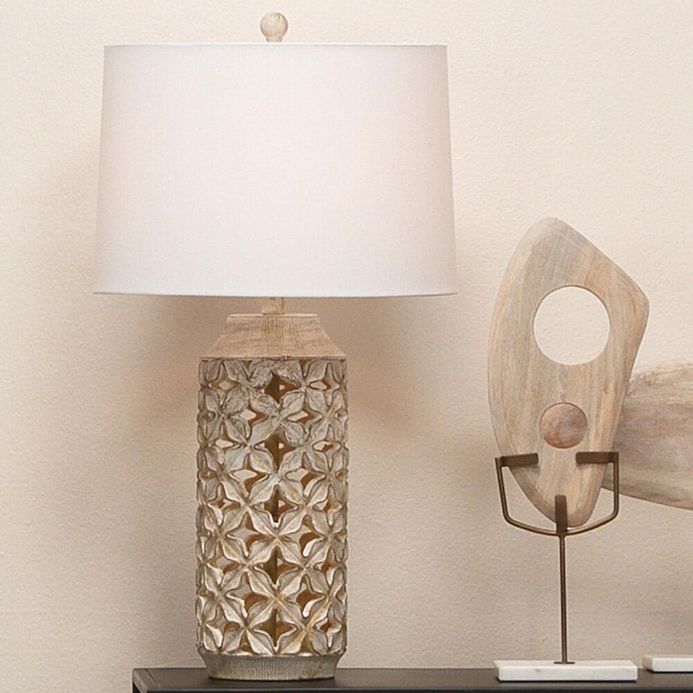 Splendor Living Oaklyn Table Lamp in White Wash, , large