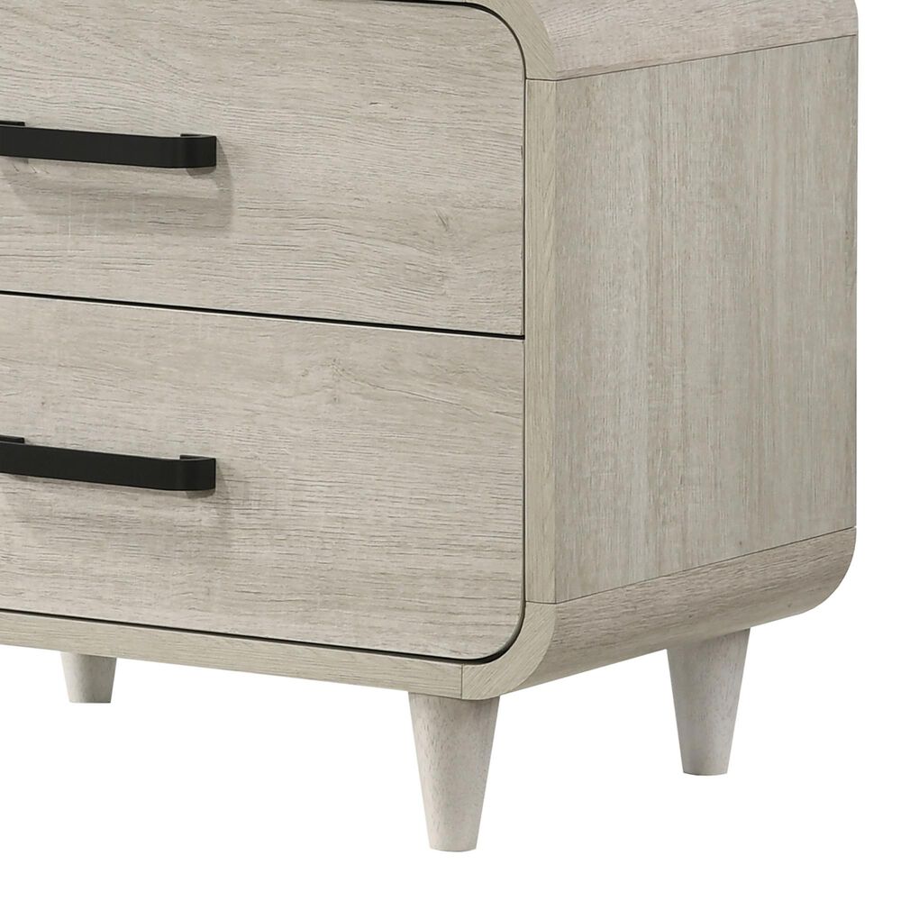 Crown Mark Nyomi 2-Drawer Nightstand in White, , large
