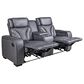 Mayberry Hill Blitz Manual Reclining Loveseat in Simba Slate and Black Welt, , large