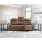 Ashley Knightington Power Reclining Sofa with Audio Seating in Caramel, , large