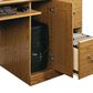 Sauder Orchard Hills Computer Desk and Hutch in Carolina Oak, , large