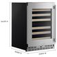 KitchenAid 24" Undercounter Wine Cellar with Full-Extension Wood-Front Racks and Left Hinge in PrintShield Stainless Steel, , large
