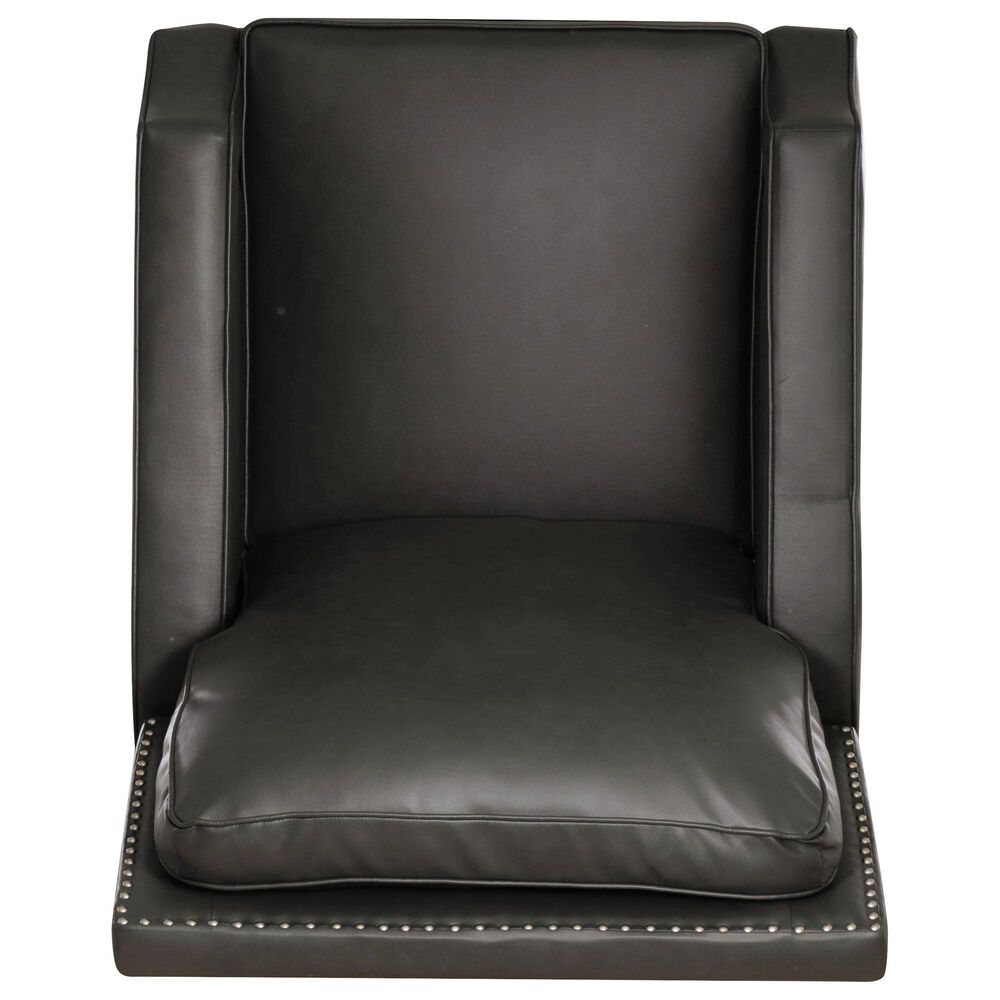 Linon Home Decor Portico Push Back Recliner in Gray, , large