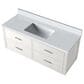 Lexora Home Castor 48" Single Bathroom Vanity in White with 2 cm White Quartz Top and Rectangular Sink, , large