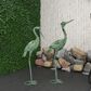 Maple and Jade Coastal Crane Garden Sculpture in Mint Green (Set of 2), , large